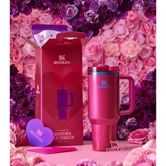 New Stanley Cup 40 oz Valentines Day Tumbler Berry Truffle - SHIPS SAME DAY - Picture 2 of 7